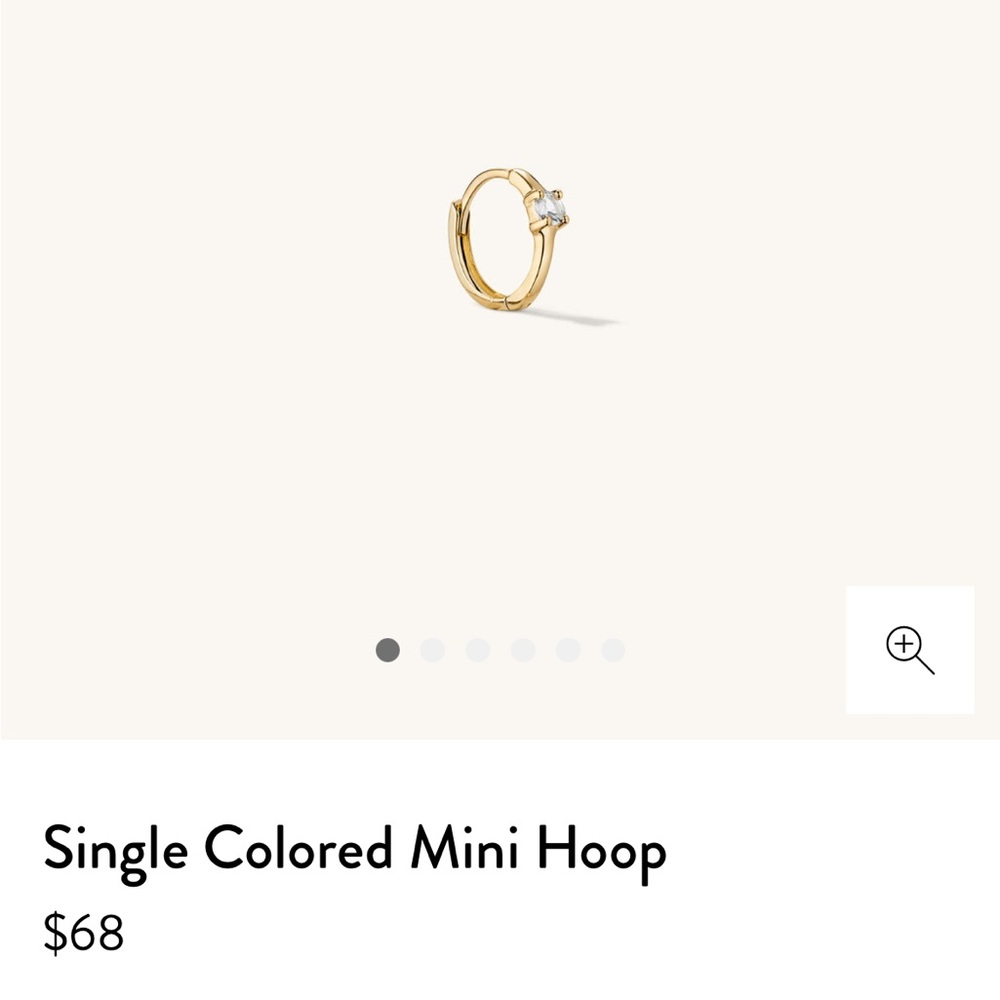 Mejuri hoop with crystal ( selling pair)